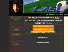Tablet Screenshot of casl4soccer.com